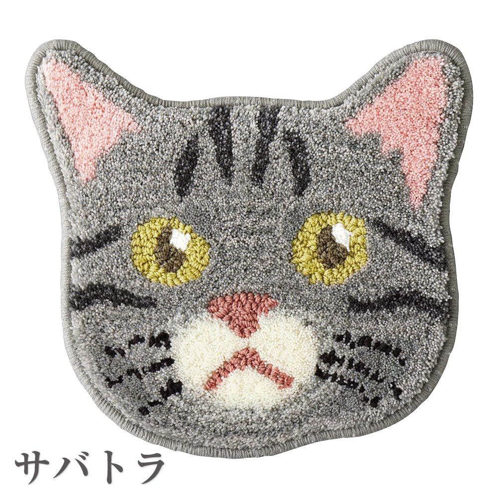チェアパッド チェアクッション 座布団 日本製 猫顔 ネコカオ マット