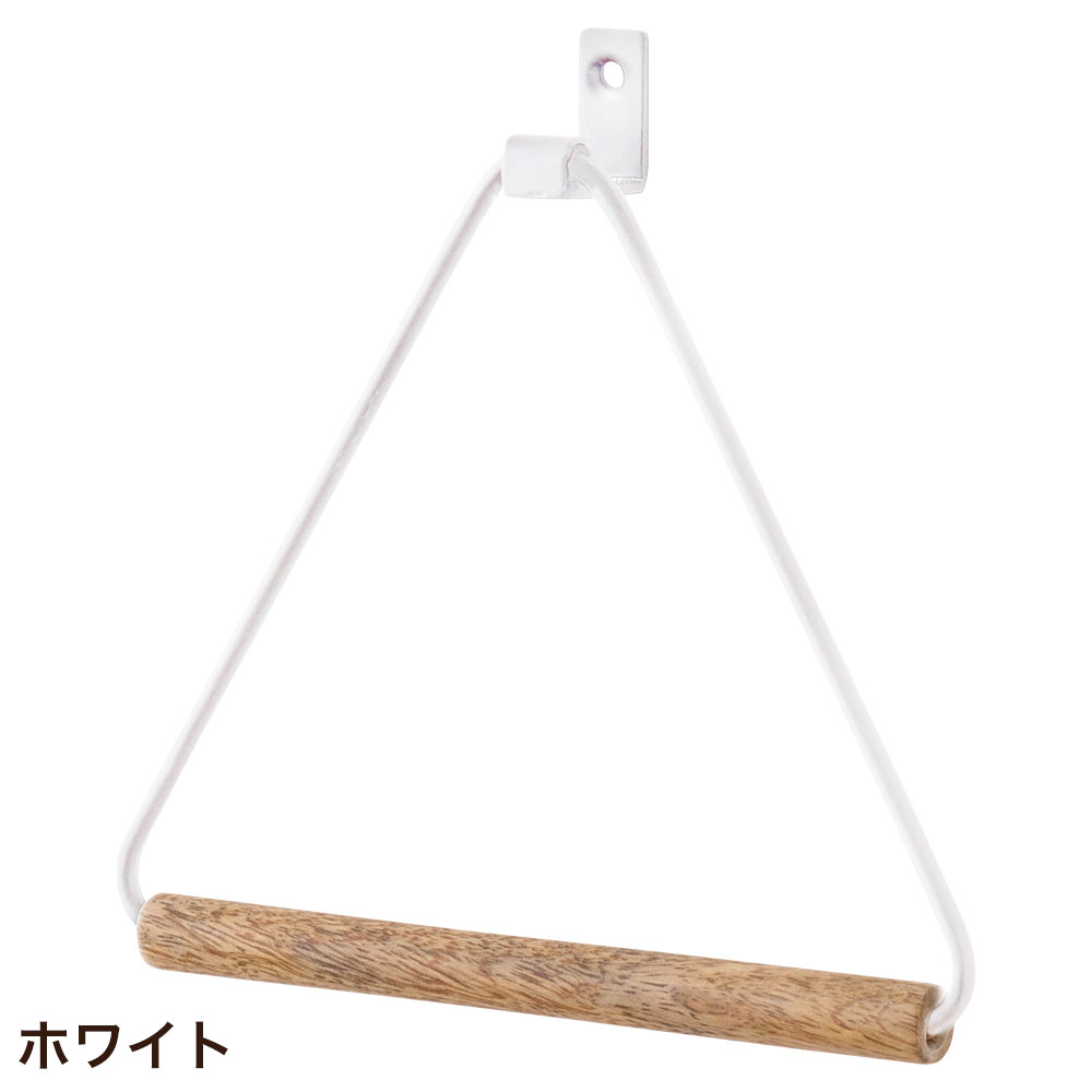 108 ドイツアンティーク オフホワイトのペイント 木製タオルレール