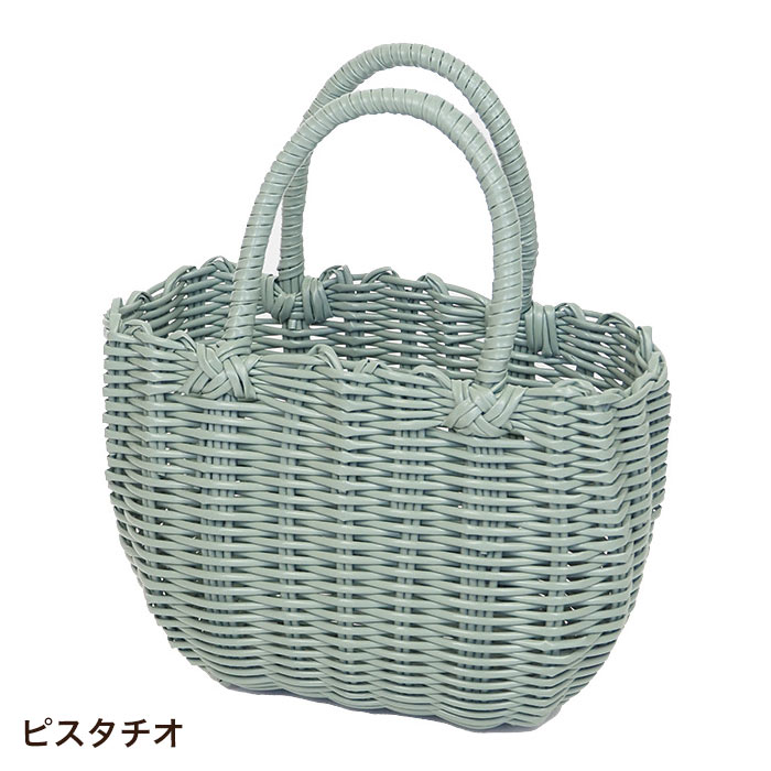 かごバッグ カラフル ビニールバッグ バスケット かわいい