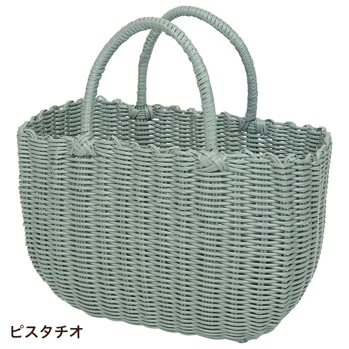 未使用新品 ビューティフルピープル かごバッグ　バスケット　トート カーキ beautiful people（ビューティフルピープル）の「konbu knit