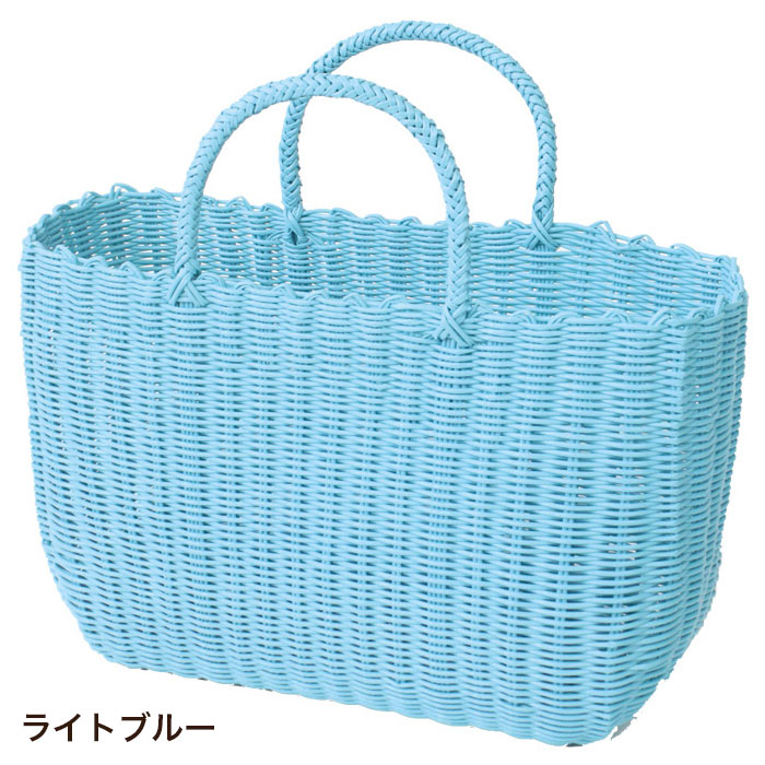 かごバッグ カラフル ビニールバッグ バスケット かわいい おしゃれ PP