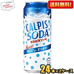 送料無料 カルピス カルピスソーダ 500g缶 48本(24本×2ケース)｜pocket-cvs