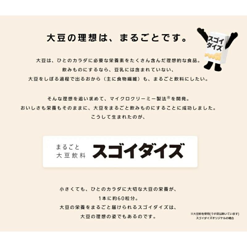 大塚食品 スゴイダイズ オリジナル 125ml紙パック 24本入 まるごと大豆飲料 豆乳｜pocket-cvs｜02