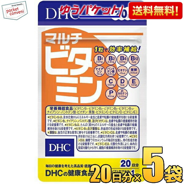 ゆうパケット送料無料 5袋 DHC 20日分 マルチビタミン サプリメント｜pocket-cvs