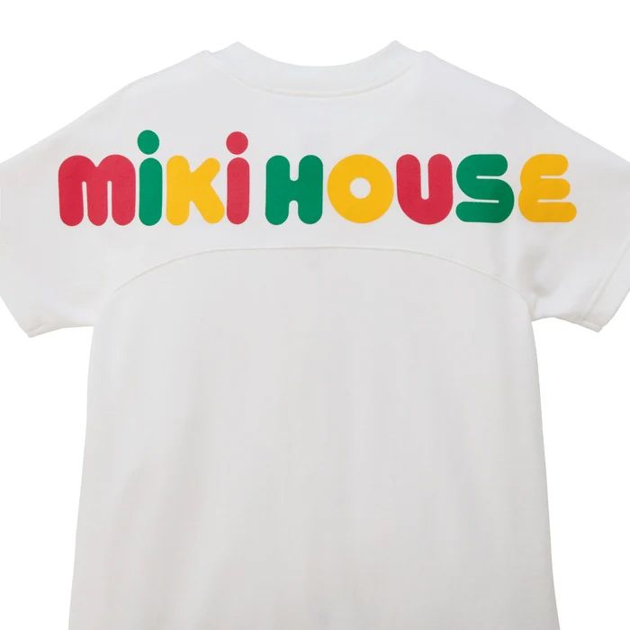 【WebLimited】 ミキハウス mikihouse バックロゴショートオール (70cm・80cm) 半袖 ショートオール ロゴ ベビー服 【10-9327-145】の画像