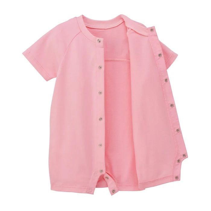 【WebLimited】 ミキハウス mikihouse バックロゴショートオール (70cm・80cm) 半袖 ショートオール ロゴ ベビー服 【10-9327-145】の画像