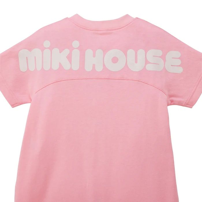 【WebLimited】 ミキハウス mikihouse バックロゴショートオール (70cm・80cm) 半袖 ショートオール ロゴ ベビー服 【10-9327-145】の画像
