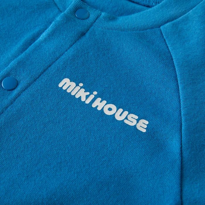 【WebLimited】 ミキハウス mikihouse バックロゴショートオール (70cm・80cm) 半袖 ショートオール ロゴ ベビー服 【10-9327-145】の画像
