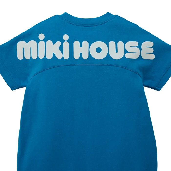 【WebLimited】 ミキハウス mikihouse バックロゴショートオール (70cm・80cm) 半袖 ショートオール ロゴ ベビー服 【10-9327-145】の画像