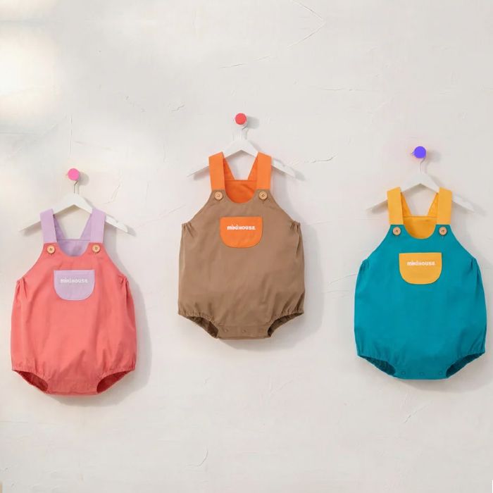 WebLimited】 ミキハウス mikihouse ロンパース 《F(80cm-90cm)》 ロゴ