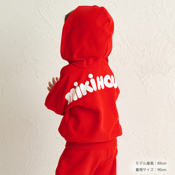 【セール10%OFF】 【WebLimited】 ミキハウス mikihouse ロゴパーカー (80cm-150cm) トップス パーカー 長袖 【10-3736-680】の画像