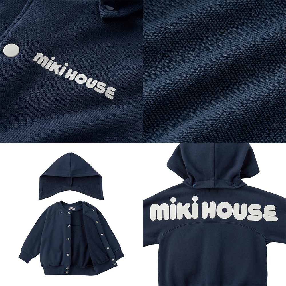 【セール10%OFF】 【WebLimited】 ミキハウス mikihouse ロゴパーカー (80cm-150cm) トップス パーカー 長袖 【10-3736-680】の画像