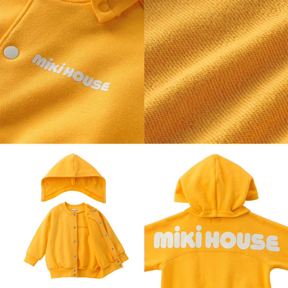 【セール10%OFF】 【WebLimited】 ミキハウス mikihouse ロゴパーカー (80cm-150cm) トップス パーカー 長袖 【10-3736-680】の画像