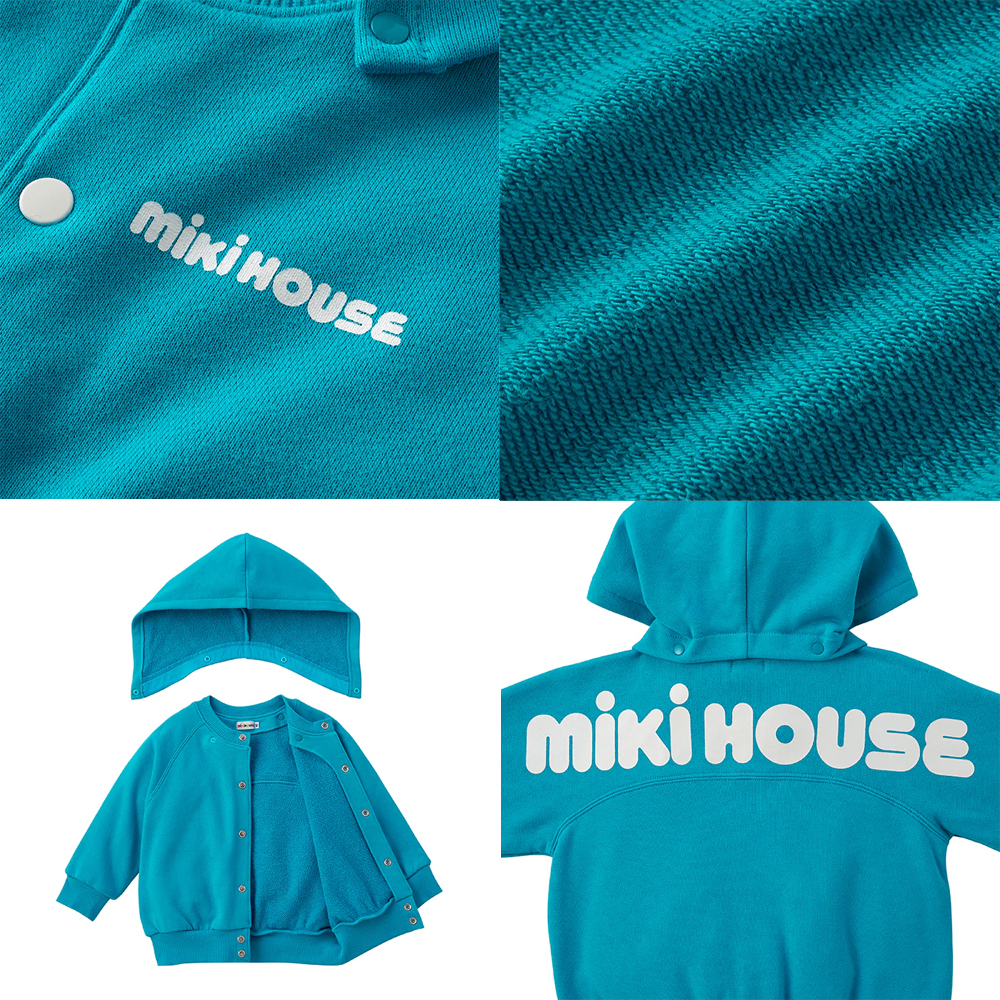 【セール10%OFF】 【WebLimited】 ミキハウス mikihouse ロゴパーカー (80cm-150cm) トップス パーカー 長袖 【10-3736-680】の画像