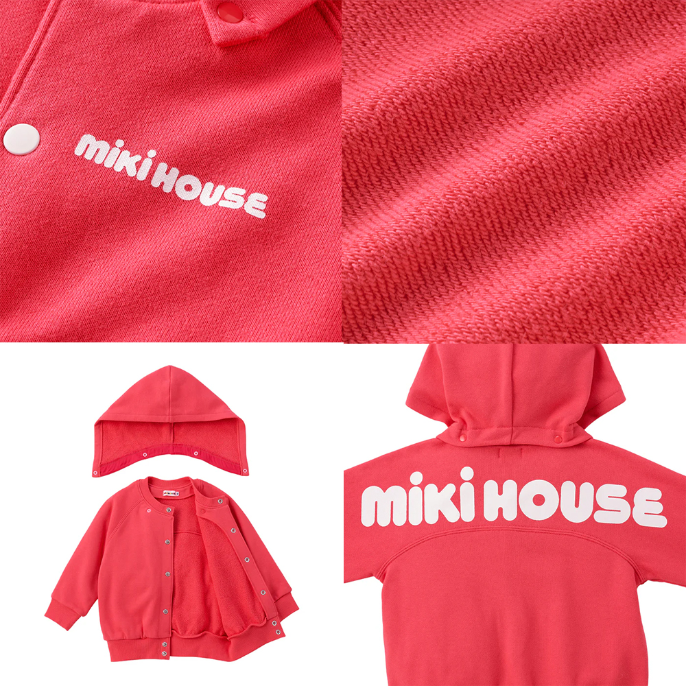 【セール10%OFF】 【WebLimited】 ミキハウス mikihouse ロゴパーカー (80cm-150cm) トップス パーカー 長袖 【10-3736-680】の画像