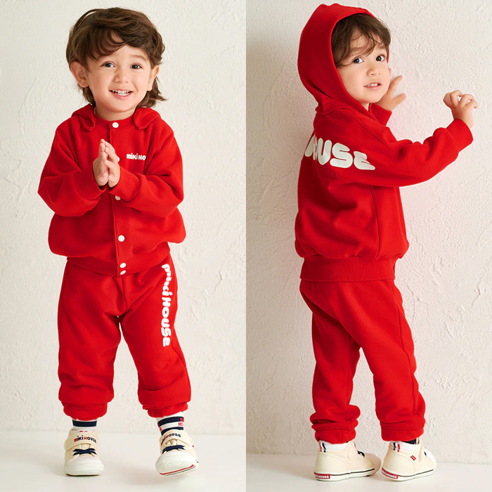 【セール10%OFF】 【WebLimited】 ミキハウス mikihouse ロゴパーカー (80cm-150cm) トップス パーカー 長袖 【10-3736-680】の画像