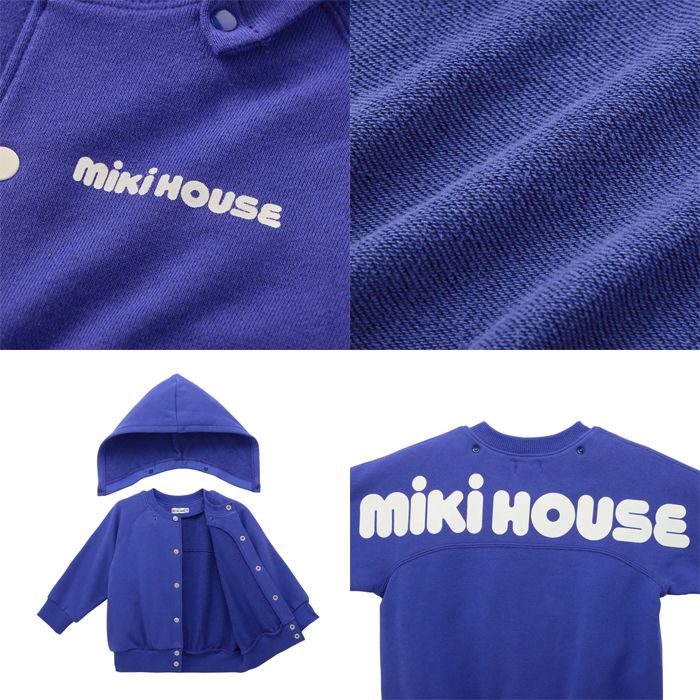 【セール10%OFF】 【WebLimited】 ミキハウス mikihouse バックロゴパーカー (80cm-130cm) トップス パーカー 長袖 【10-3738-143】の画像