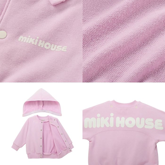 【セール10%OFF】 【WebLimited】 ミキハウス mikihouse バックロゴパーカー (80cm-130cm) トップス パーカー 長袖 【10-3738-143】の画像