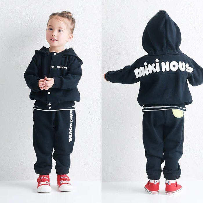 【セール10%OFF】 【WebLimited】 ミキハウス mikihouse バックロゴパーカー (80cm-130cm) トップス パーカー 長袖 【10-3738-143】の画像
