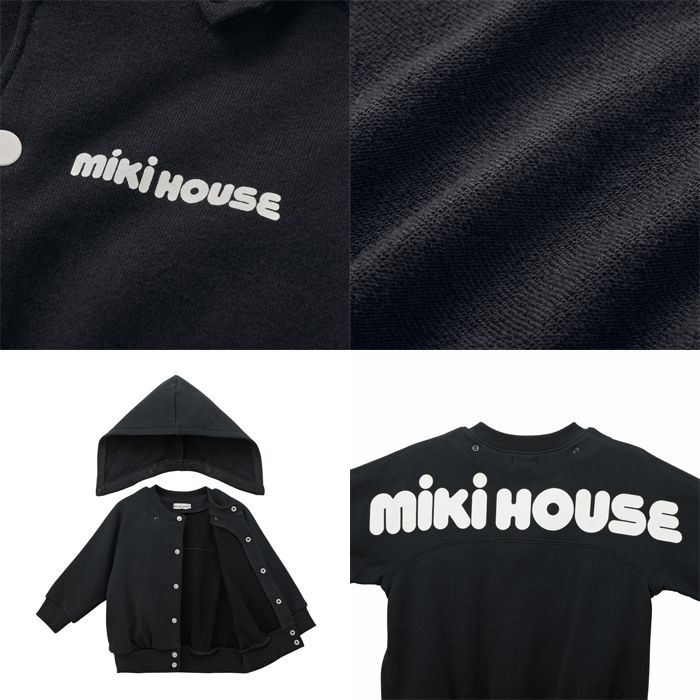 【セール10%OFF】 【WebLimited】 ミキハウス mikihouse バックロゴパーカー (80cm-130cm) トップス パーカー 長袖 【10-3738-143】の画像