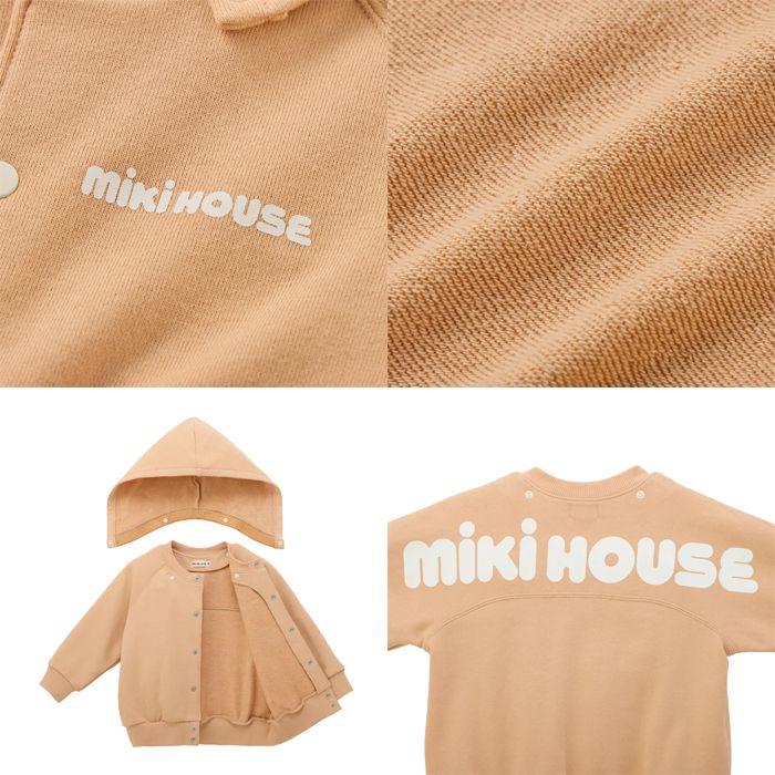 【セール10%OFF】 【WebLimited】 ミキハウス mikihouse バックロゴパーカー (80cm-130cm) トップス パーカー 長袖 【10-3738-143】の画像