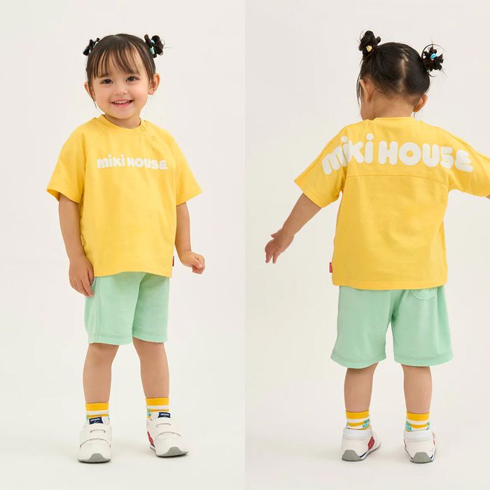 セール10%OFF】 ミキハウス mikihouse バックロゴ半袖Tシャツ (80cm