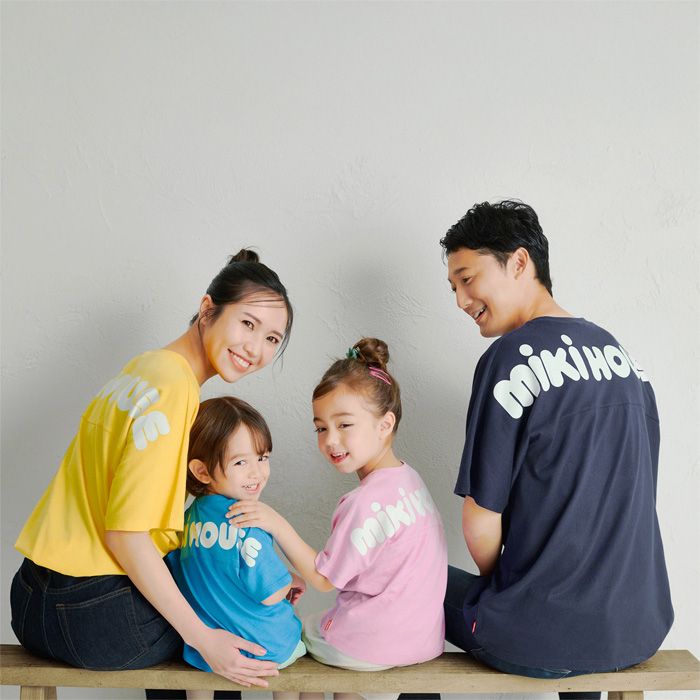 新品　ミキハウス　親子お揃い　半袖 ロゴ　Tシャツ　80 M セール10%OFF】 ミキハウス mikihouse バックロゴ半袖Tシャツ (80cm