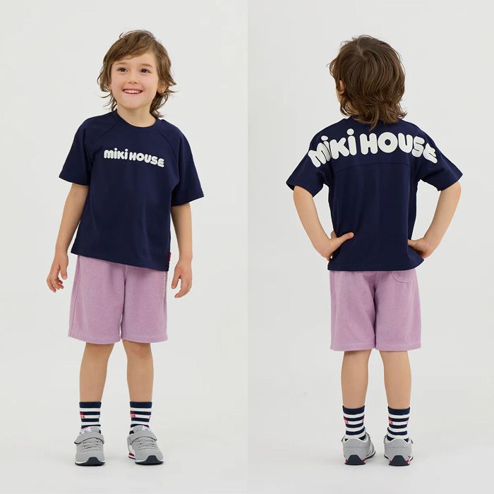 セール10%OFF】 ミキハウス mikihouse バックロゴ半袖Tシャツ (80cm