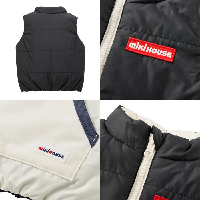 り*う様 新品タグ付き未使用ミキハウス　リバーシブル　ベスト付ジャンパー130 セール10%OFF】 【WebLimited】 ミキハウス mikihouse リバーシブル