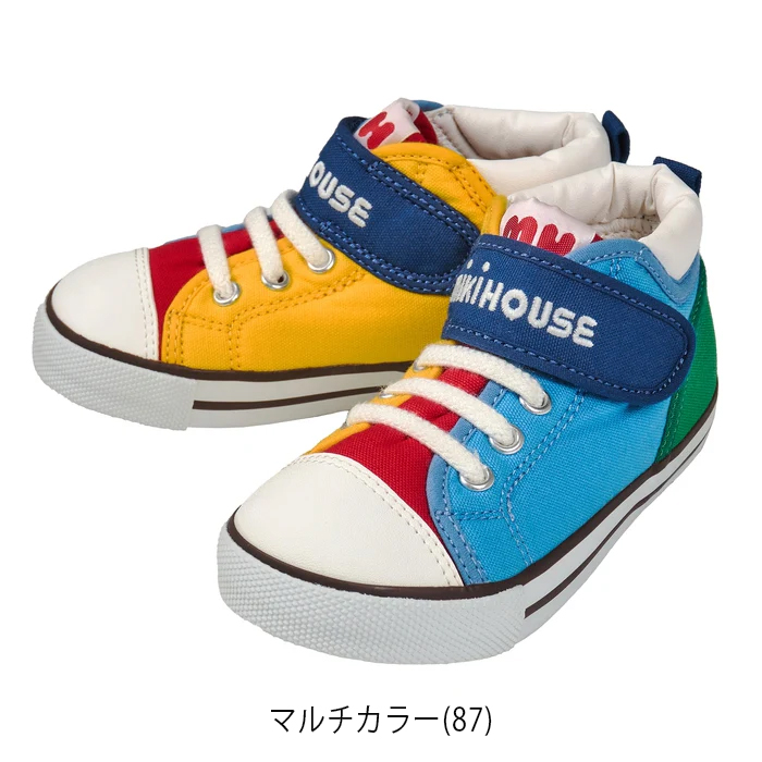 【新品未使用】ミキハウス　キッズシューズ　19センチ　マルチカラー セール20%OFF】 ミキハウス mikihouse キッズシューズ (16cm