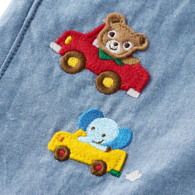 セール30%OFF】 ミキハウス mikihouse プッチーワッペン付6分丈パンツ 
