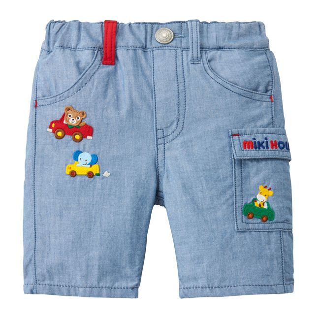 セール30%OFF】 ミキハウス mikihouse プッチーワッペン付6分丈パンツ