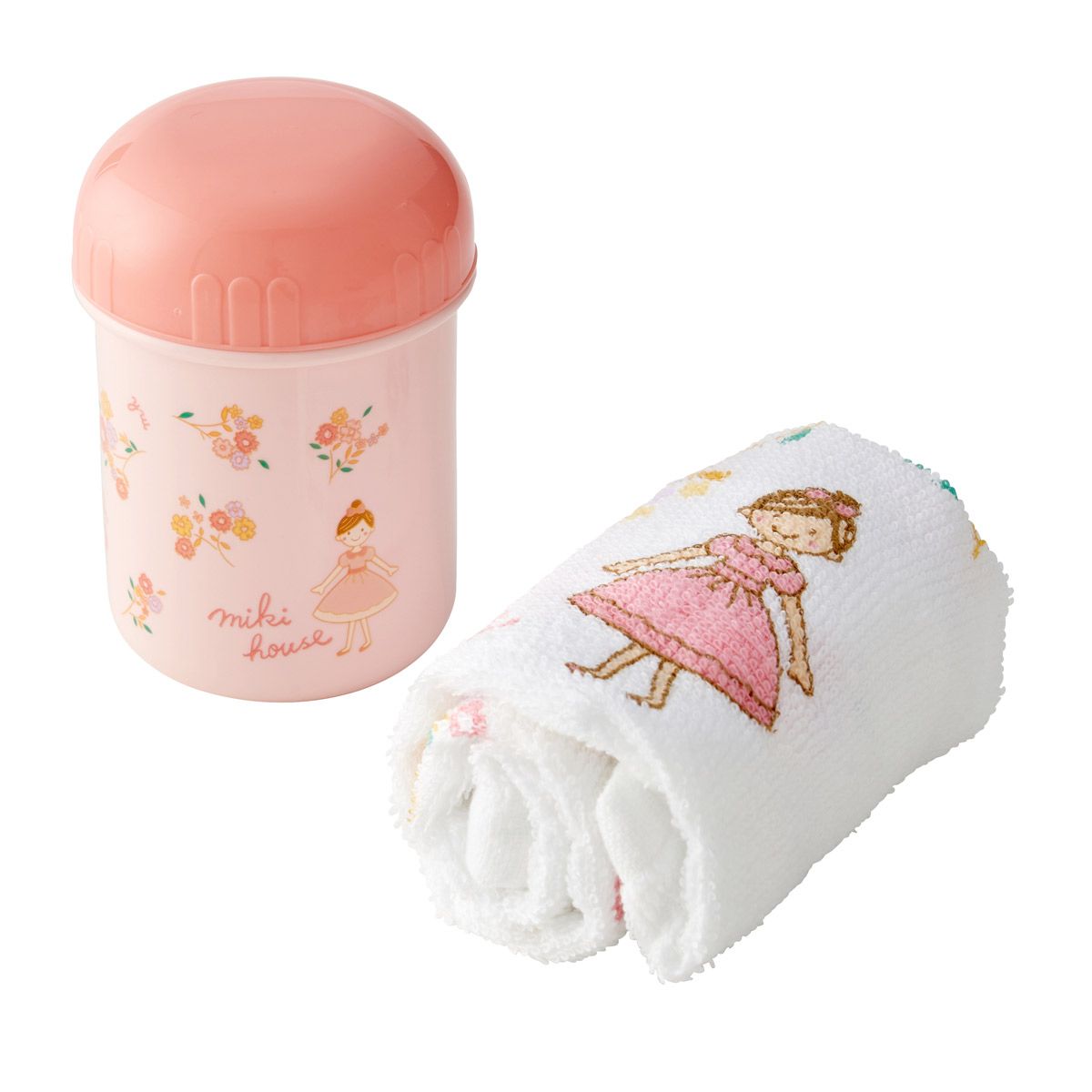 ミキハウス mikihouse うさこ＆プッチー ケース付タオル ランチ ランチグッズ おしぼり タオル［15-4121-385］　mdh　　ppランチ　 |  | 07