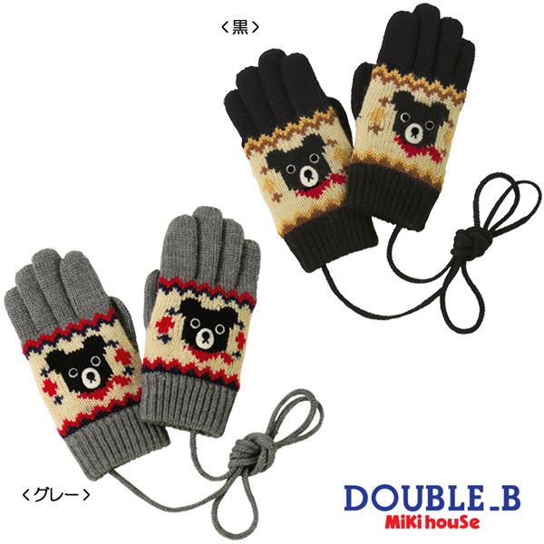 Yahoo! Yahoo!ショッピング(ヤフー ショッピング)　セール30％OFF　ミキハウス mikihouse ダブルビー ネイティブ柄 　手袋　　3-9歳　Double_B　63-7604-842　　mhs　 [au-s]