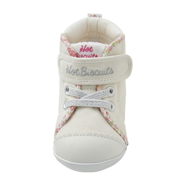 【入荷極小！新作】ミキハウス mikihouse ホットビスケッツ ラメロゴファーストシューズ (11.5cm-13.5cm) 靴 シューズ 子供 ベビー 赤ちゃん 女の子 HOT BISCUITS 【73-9304-499】 バックルシューズ