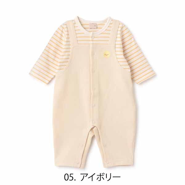 セール10%OFF】 プティマイン アニマル刺しゅうサロペ風カバーオール