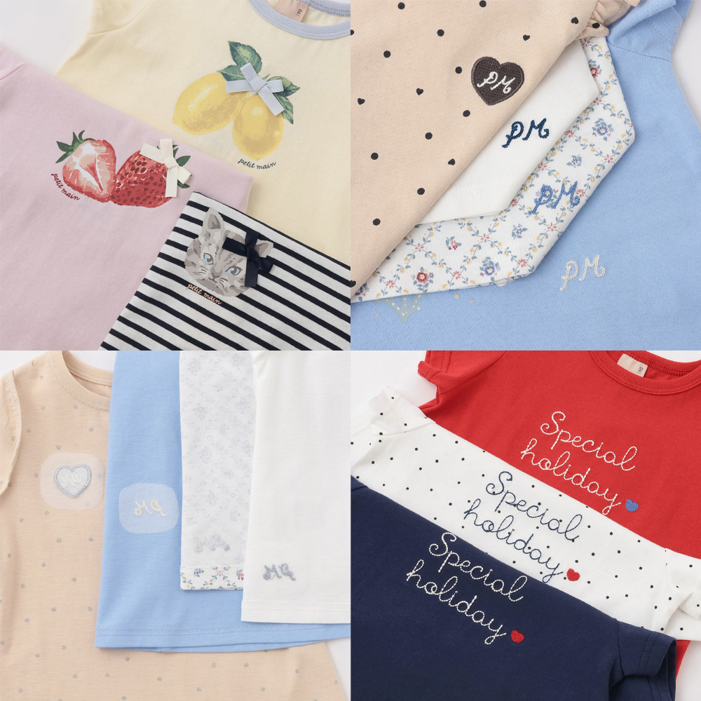 ちょい割】 プティマイン【プティプラ】BOYS&GIRLS 半袖Tシャツ (80cm