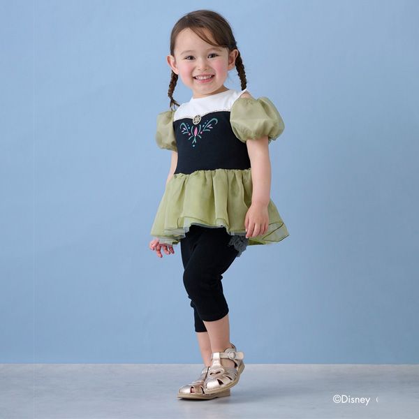 セール40%OFF】 プティマイン 【Disney】バックフリル7分丈レギンス