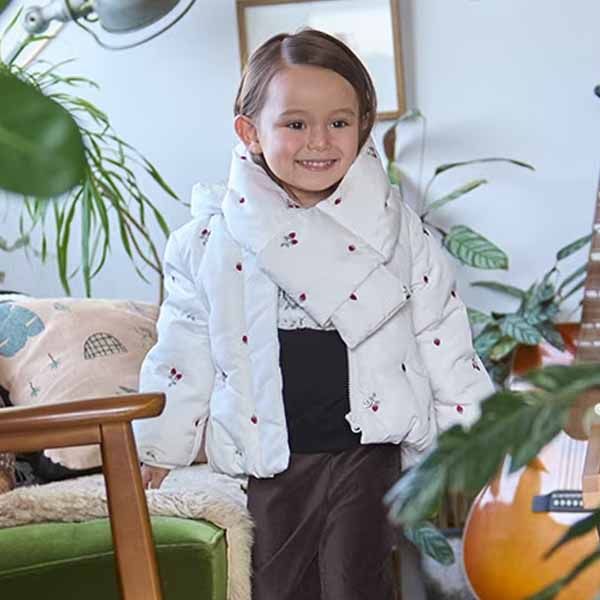 プティマイン  アウターセット セール30%OFF】 プティマイン 刺しゅう中綿ジャケット (80cm-130cm