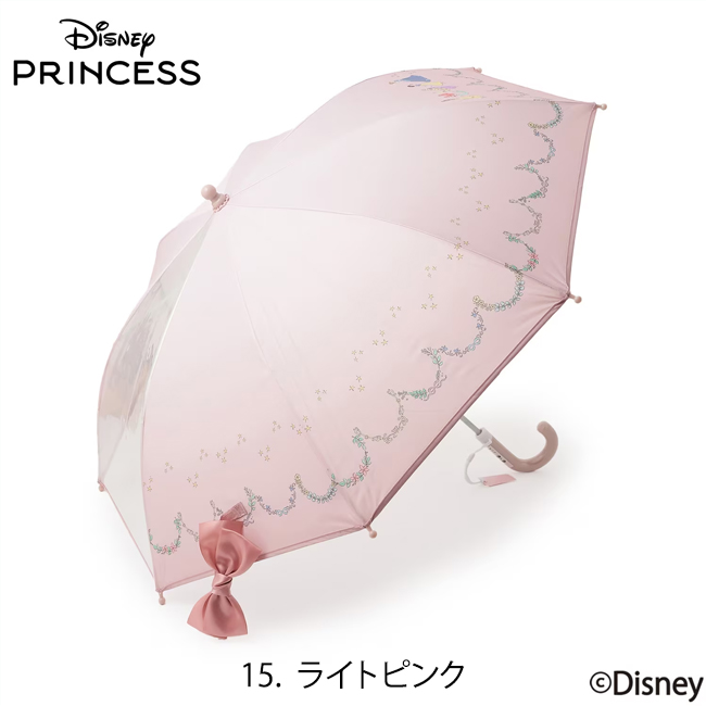 プティマイン【Disney】リボン付き傘 (F) 子供用 傘 アンブレラ 雨具
