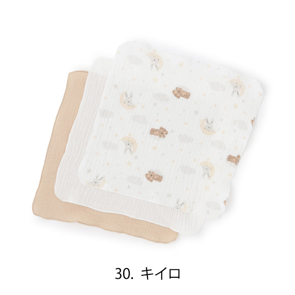 プティマイン ガーゼ小3P ガーゼ ハンカチ ...の詳細画像1