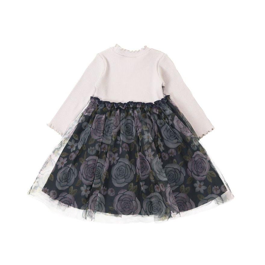 ラポシェビスキュイ フォーマルワンピースセット120-130cm オケージョン チュール 花柄 入園式 入学式 卒園式 おしゃれ キッズ La poche biscuit lp23sp015