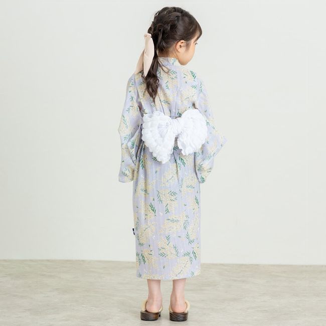 セール50%OFF】 ラポシェビスキュイ ミモザ総柄浴衣【帯付き】 (100cm