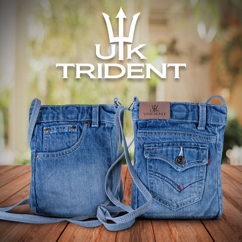 UK TRIDENT ミニショルダーバッグ デニム ミニショルダーバッグ