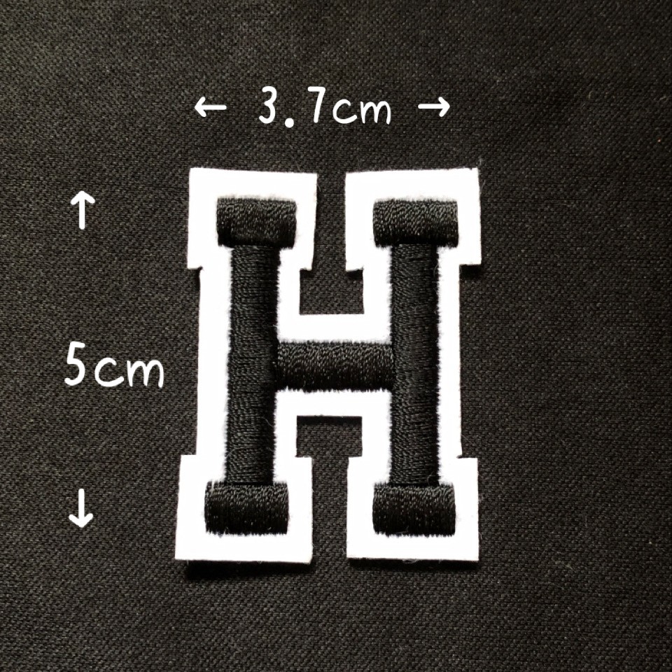 ブラック アルファベット ワッペン 1枚 |  | 08