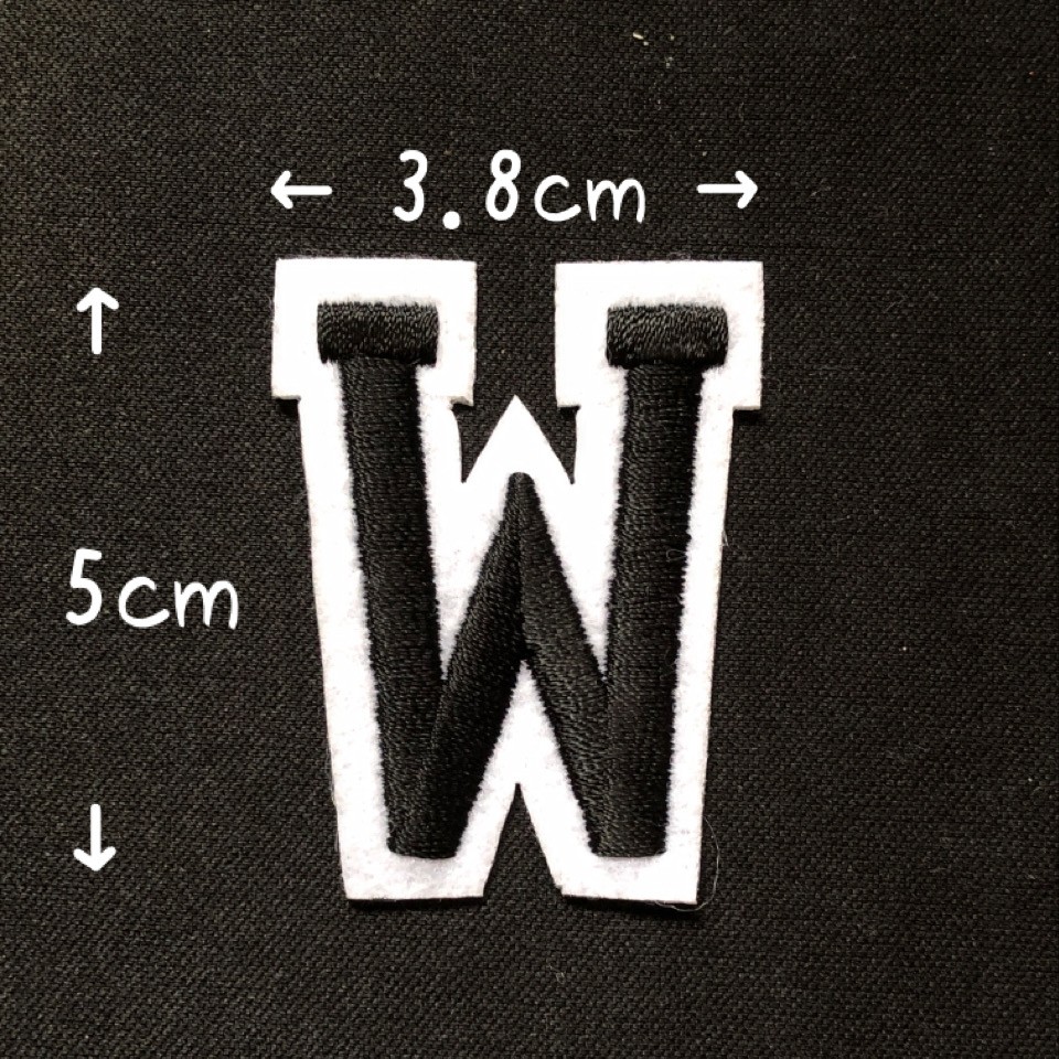 ブラック アルファベット ワッペン 1枚 |  | 23