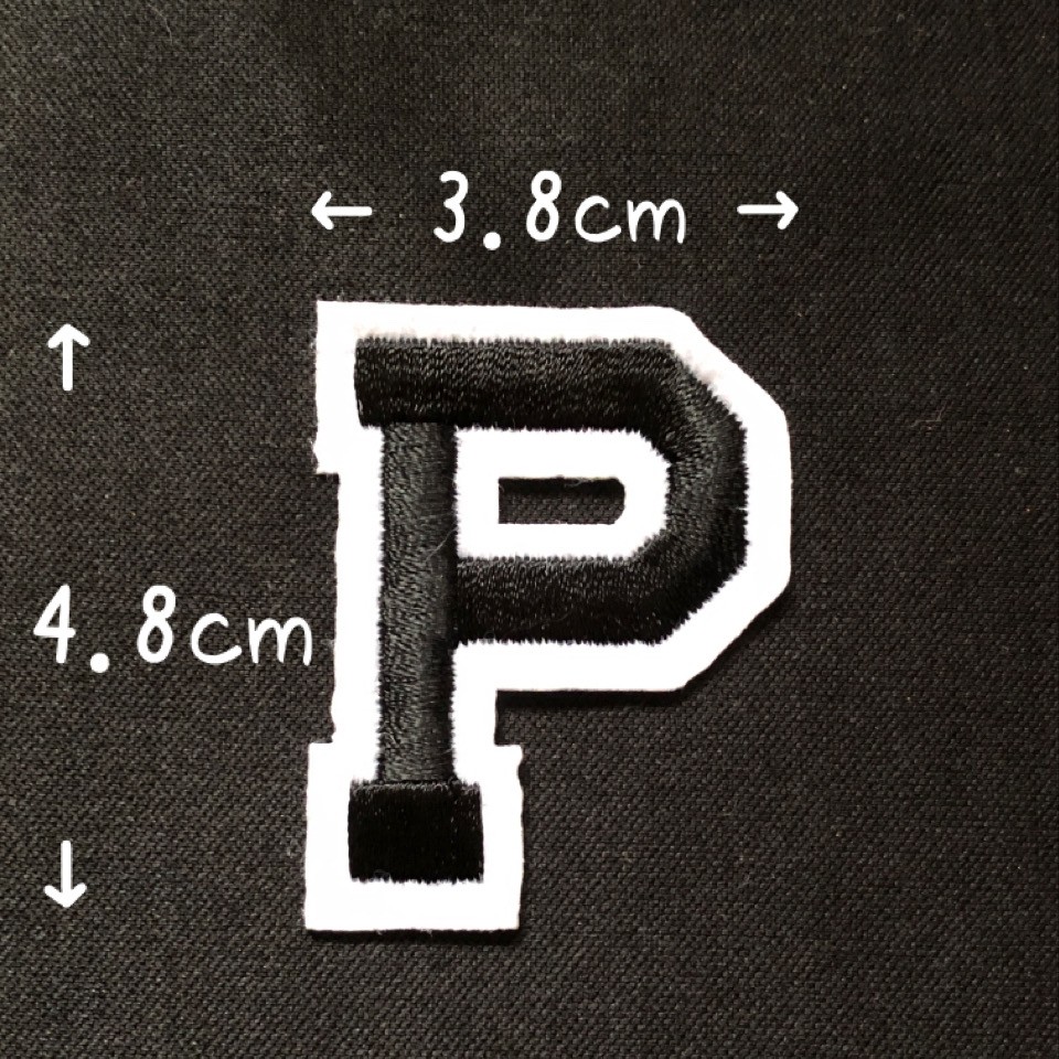 ブラック アルファベット ワッペン 1枚 |  | 16