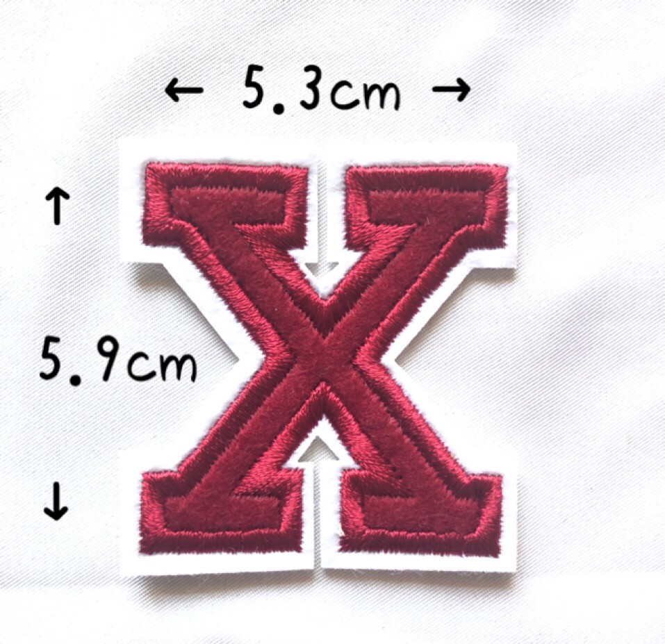 レッド アルファベット ワッペン 1枚 |  | 24