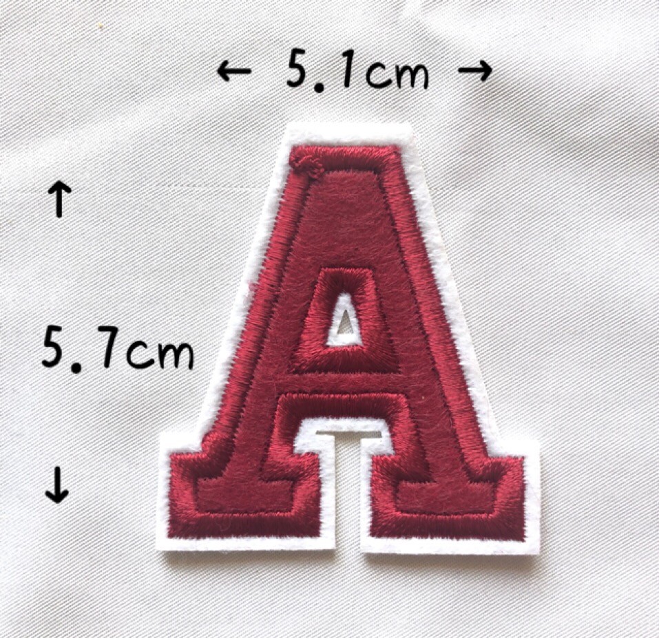 レッド アルファベット ワッペン 1枚 |  | 01