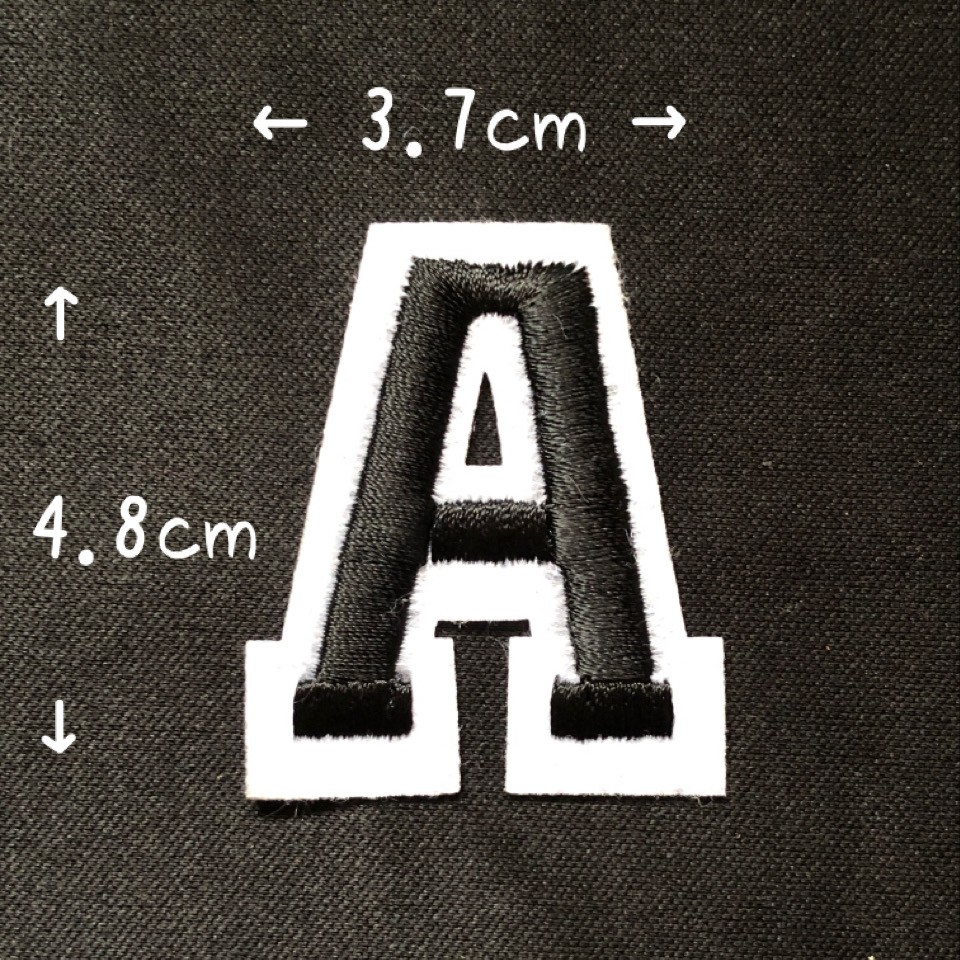 ブラック アルファベット ワッペン 1枚 |  | 01